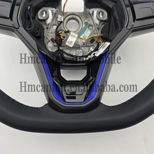 Volant de direction de voiture en cuir lisse perforé noir populaire en gros pour Volkswagen Golf 8 - Product Image 6