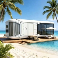 Maison Capsule Intelligente Modulaire M30L Alimentée à l'Énergie Solaire, Étanche, Isolation Multi-Couches, Préfabriquée en Acier Léger, pour Cuisine, Camping et Entrepôt