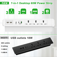 Multiprise universelle avec ports USB, prises et fiches de type G, prise de courant encastrée pour meubles, prise de courant encastrée pour bureau