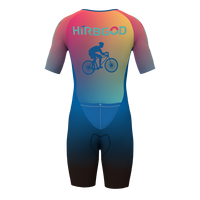 QUANTITÉ MINIMALE DE COMMANDE Est 1pc Vélo Conception de HIRBGOD Gros Hommes Sprint Triathlon Un Morceaux/Un Sac De PP Triathlon Costume Avec 3 Poche Arrière