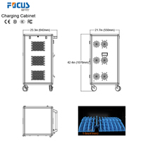 Carrito de carga para teléfono móvil y tableta con indicadores LED de estado y protección contra sobrecarga