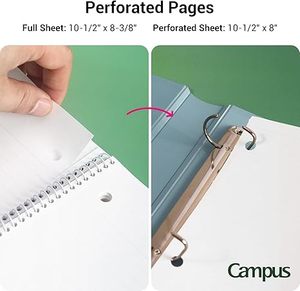 Notebook a <span class=keywords><strong>spirale</strong></span> Premium College con copertura in <span class=keywords><strong>plastica</strong></span> resistente - Product Image 4