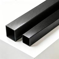 Tube en fibre de carbone mat carré léger sur mesure OEM, compatible CNC pour le renforcement des dispositifs de topographie