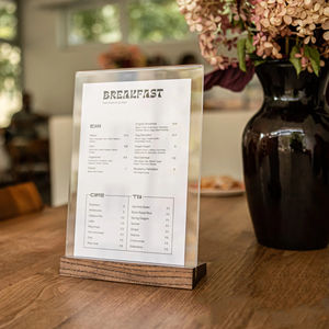 رباعي بقاعدة خشبية واضحة من أجل مطعم وفندق وبار قهوة - Product Image 6