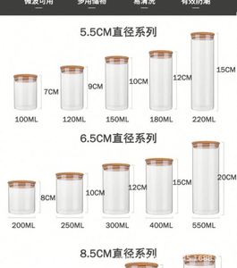 โหลแก้วใส่เทียนใสขนาด7ออนซ์200มล. ภาชนะบรรจุพร้อมฝาไม้ไผ่สำหรับทำเทียนหอม - Product Image 5