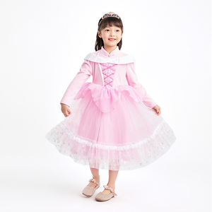 Robe de princesse <span class=keywords><strong>Disney</strong></span> à col Peter <span class=keywords><strong>Pan</strong></span> avec bordure en dentelle pour filles, costume de Noël - Couleur et taille personnalisables - Product Image 1