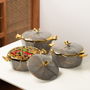 Ensemble de 3 Bols Luxe 2L 2.5L 3L en Acier Inoxydable Chaud/Froid, Isothermes pour Soupe et <span class=keywords><strong>Salade</strong></span>, Usage Professionnel en Cuisine - Product Image 1