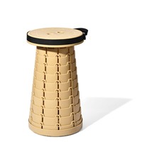 Chaise de jardin pliante moderne rétractable en bois massif, mobilier d'extérieur en fer, tissu Oxford rond, portable