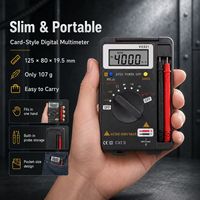 Multimeter Digital Presisi Tinggi Xinsu 0.5% dengan Buzzer, Portabel, Peralatan Uji Universal Mini untuk Perbaikan Listrik 600V, Garansi 6 Bulan