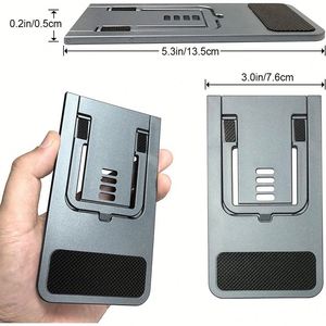 Super Slim Aluminum Adjustable Height Mobile Stand Holder Travel-Friendly Foldable Mobile Stand Holder for Office <b>Desk</b> - Product Image 4