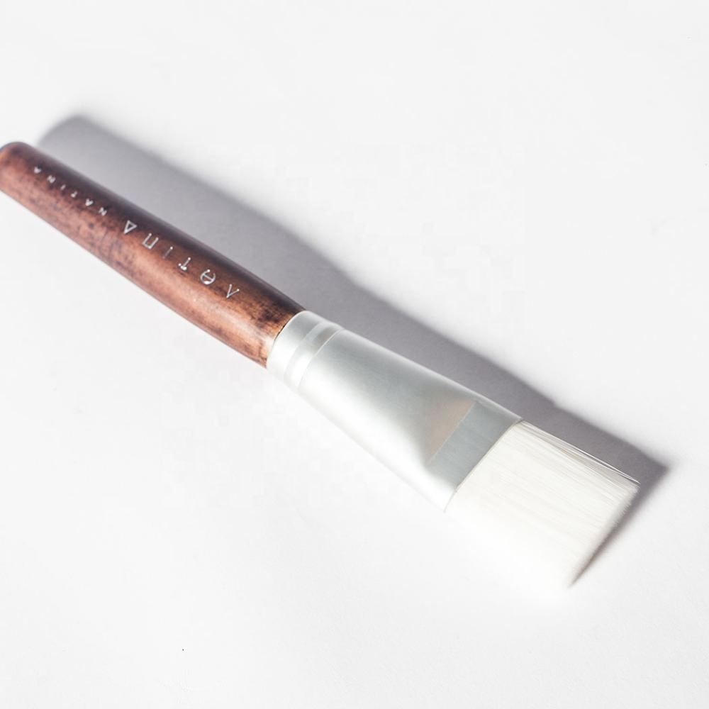 Оптовая продажа, Высококачественная сверхмягкая нейлоновая маска-аппликатор для лица с деревянной ручкой