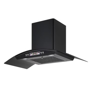 Campana Extractora Moderna de Vidrio Curvo de 90 cm, Control por Botones, Acero Inoxidable, Montaje en Pared, Campana de Cocina para Hogar y Hotel - Product Image 5