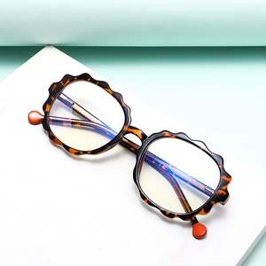 モデル2026 TR90メガネブルーライトブロッキング眼鏡フレーム女性用処方眼鏡ラウンドフラワーメガネ - Product Image 5
