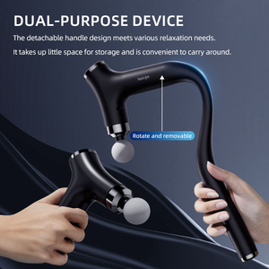 Pistolet de massage sans fil TAHATH Mini pour tissus profonds, avec poignée longue détachable, 12 niveaux de vitesse, télécommande sans fil, portable pour le corps et le cou - Product Image 3