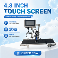 Impresora de Inyección de Tinta Industrial Automática TIJ de 600 dpi con Pantalla Táctil, Código QR, Código de Barras, Fecha, Número de Lote, para Plástico, Metal y Cartón