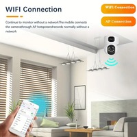 Caméra intérieure intelligente Tuya Dual-View 2 LENS Détection de mouvement audio bidirectionnelle Mode de confidentialité de stockage 256G pour la maison