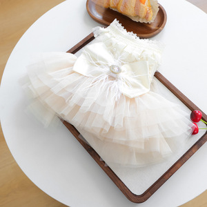 Luxury Small Dog <b>Clothes</b> New Wedding Princess Puppy Puffy Gauze Skirt Luxury Elegant Dog Wear <b>Clothes</b> Formal Dress - Product Image 6
