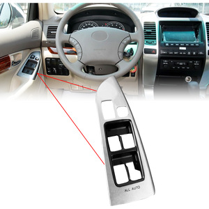Silver <b>Window</b> Switch <b>Panel</b> Faceplate For Toyota LC120 All Auto Trim Kit - Product Image 3