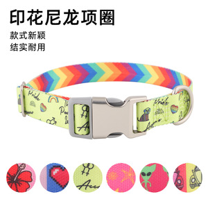 ปลอกคอสุนัข ไนลอน หัวเข็มขัดโลหะ ขนาดเล็ก กลาง ใหญ่ สำหรับสุนัข - Product Image 4