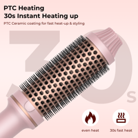 Peigne chaud professionnel bigoudi électrique lisseur brosse thermique à ions négatifs