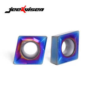 Jeekvisen CCMT060204 JZ Nano Blue Coating Turning Insert for Steel <b>Cemented</b> <b>Carbide</b> Milling Machine Inserts Cast Iron Type Model APMT - Product Image 3