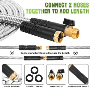 Flexible Water Hose 304 Stainless Steel For Outdoor Garden Use