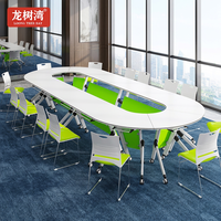 Table de réunion pliable moderne sur mesure, table de conférence pliable en mélamine pour salle de formation
