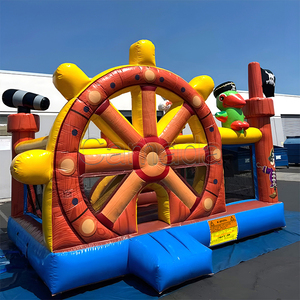 Castello Gonfiabile a Forma di Nave Pirata Hpfburg Più Popolare, Scivolo Combinato in PVC per Parchi Divertimento - Product Image 4