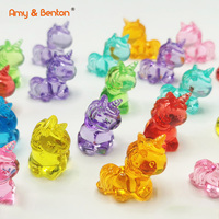 Licorne en acrylique pour enfants, bricolage, jouets d'artisanat, gâteau et Cupcake Toppers, Mini Figurines licorne pour fête, décoration de mariage