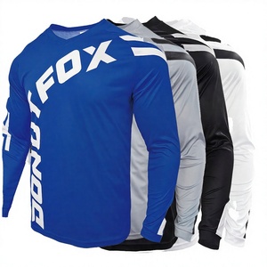 DONUTFOX Vêtements de moto pour hommes adultes en polyester, pour motocross, descente et VTT - Hauts de moto à manches longues à séchage rapide - Product Image 4
