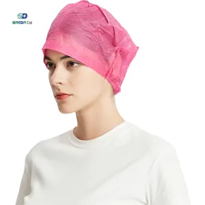 नीला-गुलाबी गैर-बुना पीपी एसएमएस सर्जन की देखभाल टोपी लचीली डिस्पोजेबल अस्पताल सर्जिकल टोपी डिस्पोजेबल क्लिप टोपी