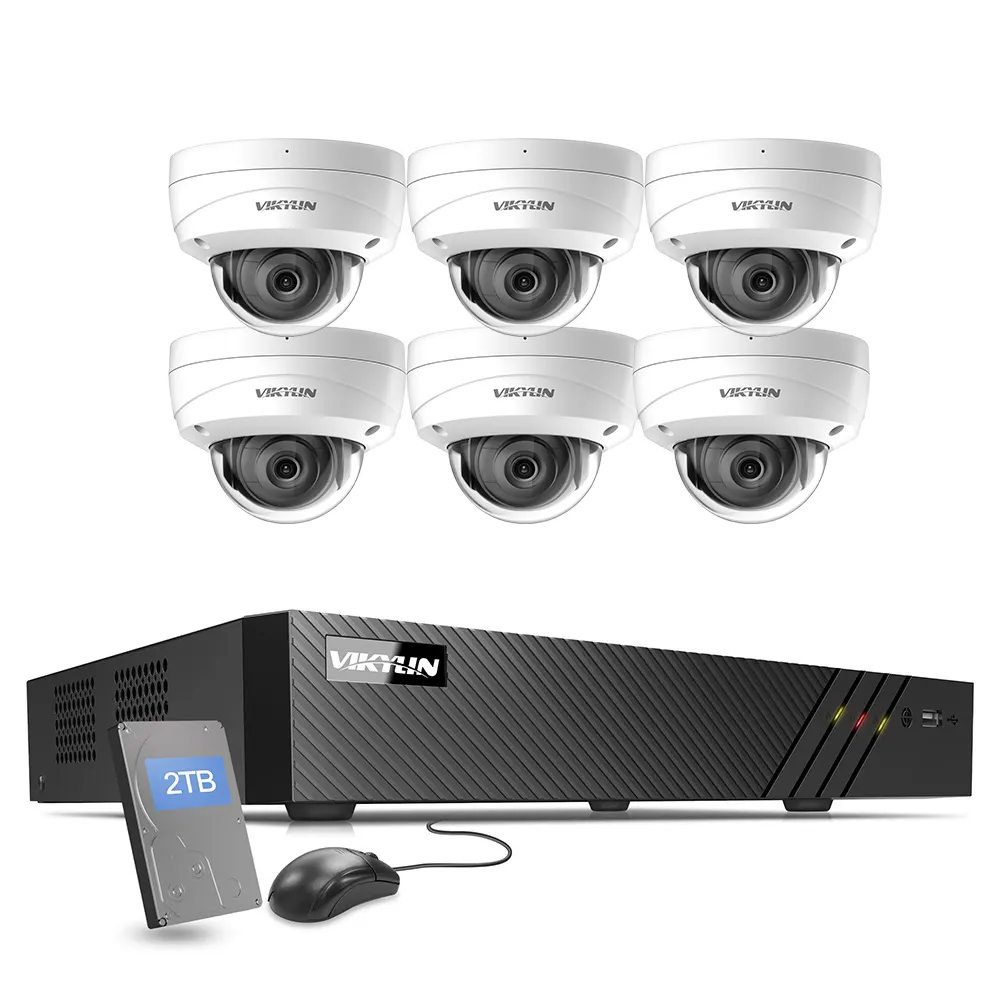 Sistema de vigilancia de seguridad, Kit de cámara IP de 8 canales, 8MP, 4k, POE, Hd, NVR, Audio, CCTV