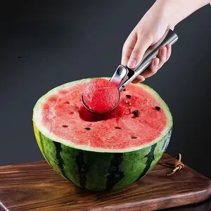 Cuillères à glace et à fruits en acier inoxydable, pratiques et durables, double usage, pour la maison, vente en gros - Product Image 3
