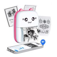 Imprimante thermique portable de poche pour photos, 58 mm, sans encre, noir et blanc, USB, 1000 mAh, 200 dpi