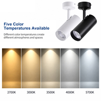 Projecteur LED COB à montage en surface 9W 15W 20W, orientable, CRI90+, pour magasin, hôtel, éclairage commercial intérieur