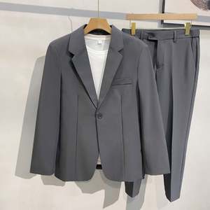 Costume homme 3 pièces, ensemble de costume homme haut de gamme, costume homme décontracté pour affaires, couleur unie, costume homme formel adapté aux réunions d'affaires - Product Image 5