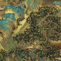 Ornement de table en laiton et bois massif Taocun Caotang, reproduction d'oeuvre d'art célèbre, nouveau style chinois, respectueux de l'environnement, pour la décoration