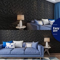 NAYA PVC 3D Diamond Wall Panel Modern Matte White Waterproof Humidity-Proof Entertainment Household Interior Feature Walls