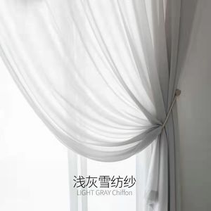 <span class=keywords><strong>Tende</strong></span> in Chiffon tinta unita ad alta trasparenza <span class=keywords><strong>per</strong></span> <span class=keywords><strong>soggiorno</strong></span> camere da letto balconi ODM OEM armadi a tenda pura - Product Image 4