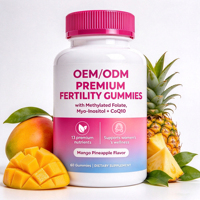 Gummies de fertilité OEM personnalisées : Folate méthylé, Myo-inositol, CoQ10 – Vitamines prénatales pour femmes, végétaliennes, sans OGM, marque privée