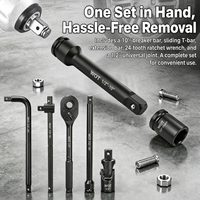 Barra de Extensión para Llaves de 1/2 Pulgada, Juego de Llaves Hexagonales, Kit de Herramientas Combinadas para Reparación Automotriz y Mantenimiento Mecánico