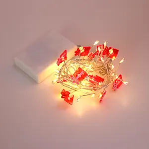 Batterie betriebene LED-Licht Weihnachts dekoration LED-Lichter Geschenk box