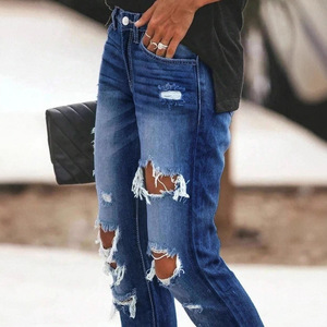 Jeans de Pierna Recta Cortos, Azul Oscuro, Alta Elasticidad, Estilo Casual Japonés Coreano, Pantalones para Mujer, Europa, América, África - Product Image 2