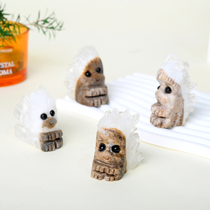 งานแกะสลักคริสตัลรูปเม่นสีขาวแบบกลุ่ม สำหรับตกแต่ง ลดราคาพิเศษ - Product Image 3