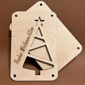 Manufacture New Product Merry Christmas Wooden Money <b>Gift</b> <b>Card</b> Home Decoration Ornaments Crafts Made in China - Product Image 1