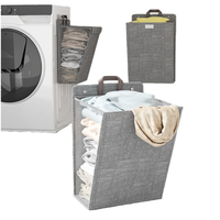 Panier à linge pliable en maille polyester, grande capacité, écologique, durable, design moderne pour un rangement facile des vêtements