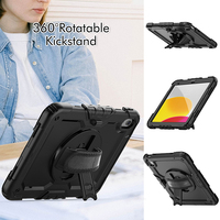 Étui pour tablette en silicone épais pour iPad 10e et 11e génération 10,9 pouces, coque robuste avec bandoulière et film protecteur d'écran