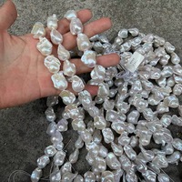 Perles baroques d'eau douce naturelles en vrac, qualité AAA, blanches et violettes, 10-15 mm, pour la fabrication de bijoux