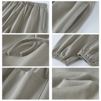Pantalon de jogging streetwear en molleton épais, taille élastique avec cordon de serrage, poches latérales, coupe décontractée avec revers, unisexe, pour le sport et le skate
