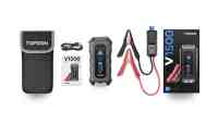 TOPDON V1500 12V 10000mAh Luz LED multifuncional con 3 modos de iluminación Banco de energía de refuerzo de batería Arrancador automático
